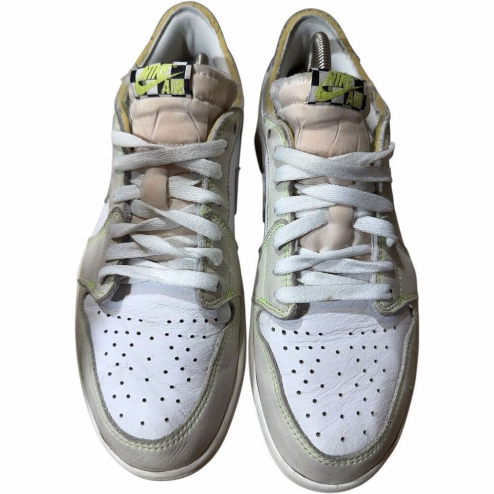Nike Air Jordan 1 Low DM7837-103 White Grey Green Men’s Size 10 - Picture 6 of 7